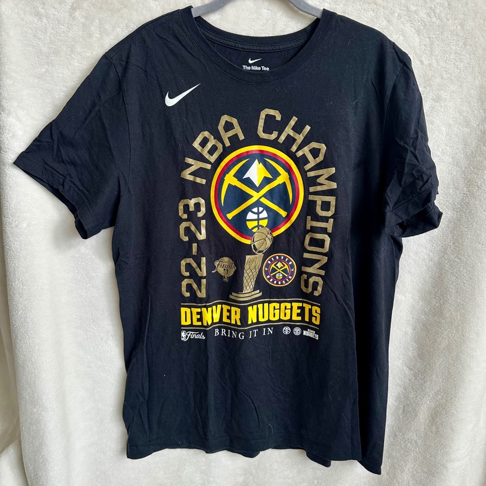 Nike Denver Nuggets 2022-23 NBA‎ Champions Graphic Tee Black Mens Large L